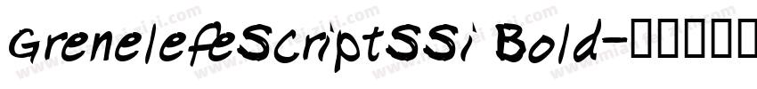 GrenelefeScriptSSi Bold字体转换
